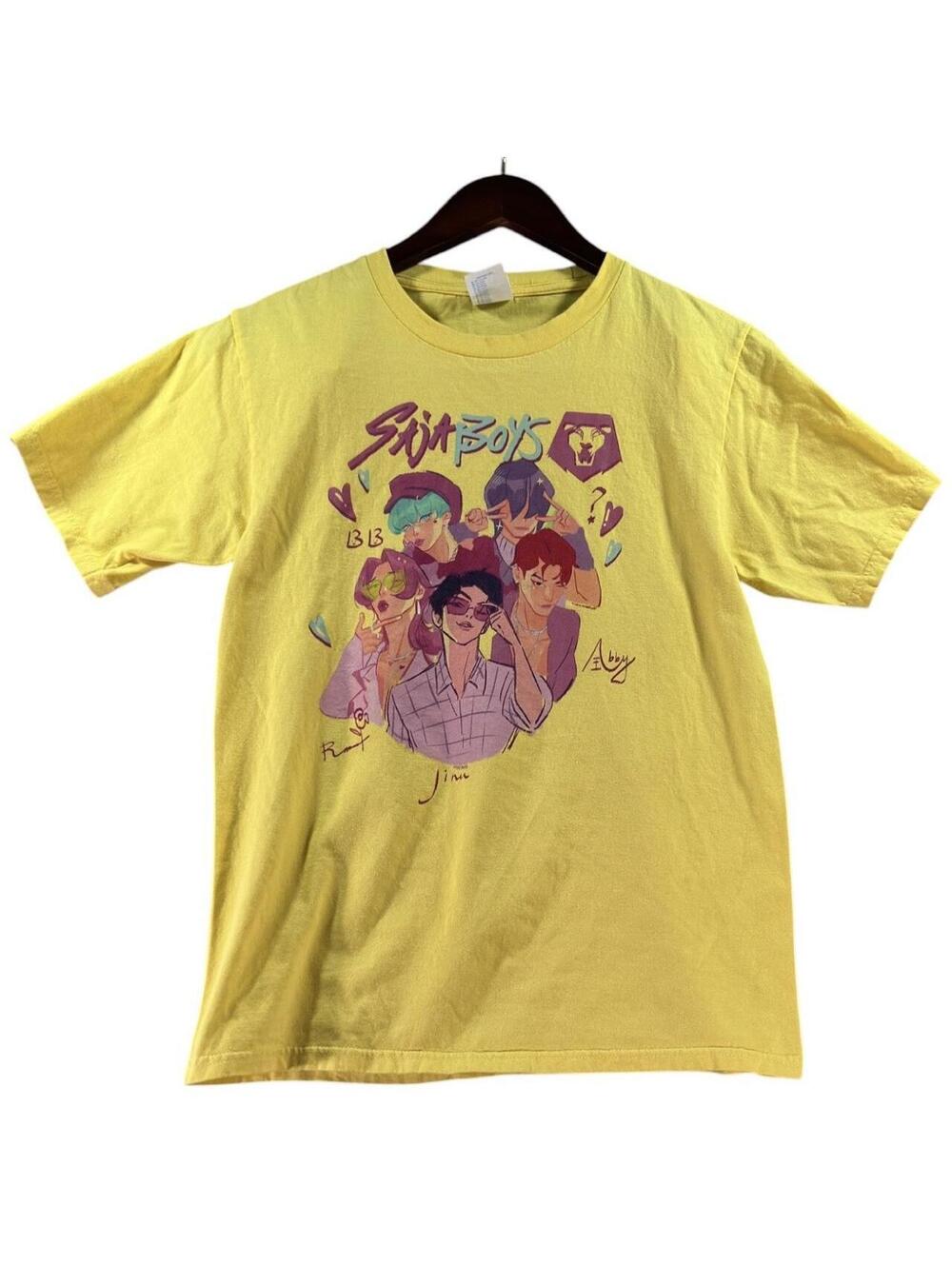 Stray Kids Yellow Graphic T-Shirt Size Small